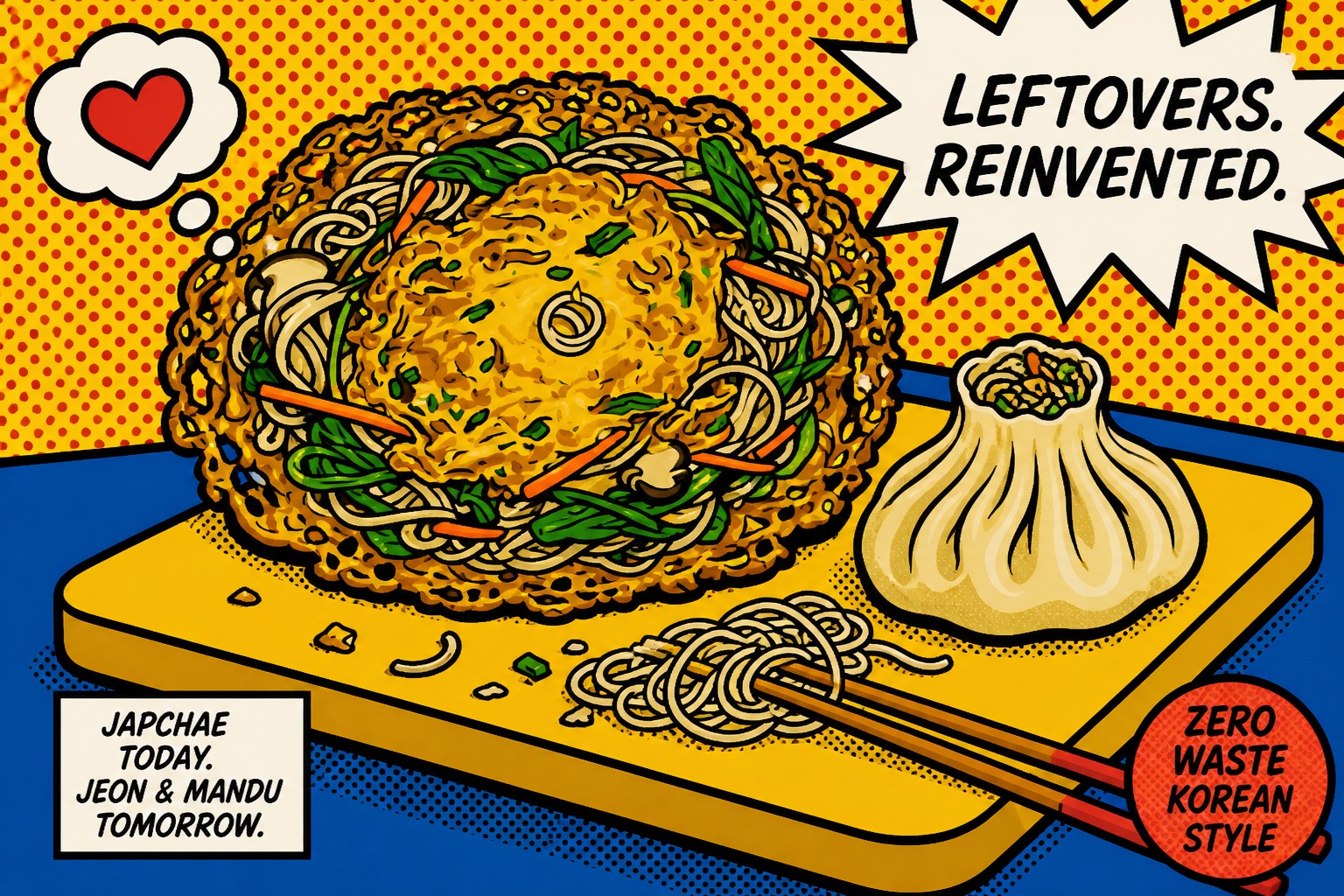 Leftover Genius: Japchae Jeon and Mandu Filling